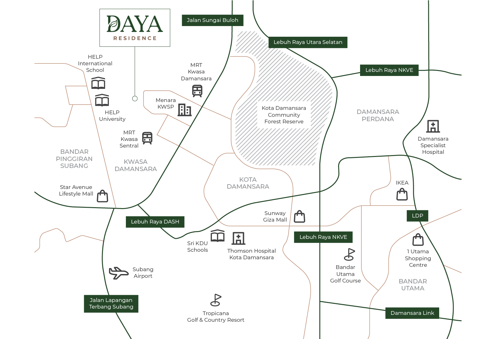 Location Map Daya Residence
